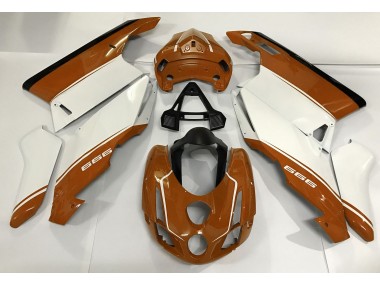White Orange and Black 2003-2004 Ducati 749 999 Motorcycle Fairings
