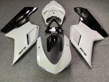 White Pearl and Black 2007-2014 Ducati 848 1098 1198 Motorcycle Fairings