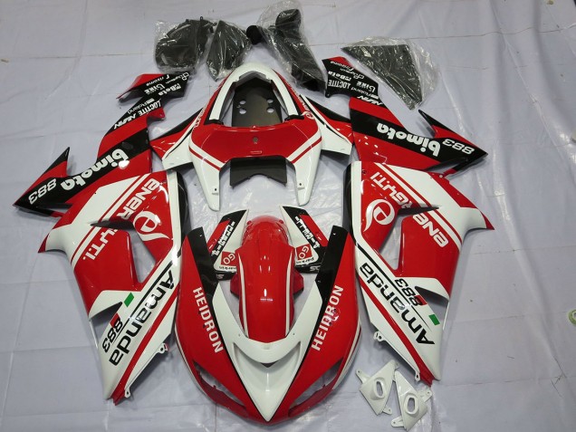 White Red 2006-2007 ZX10R Motorcycle Fairings