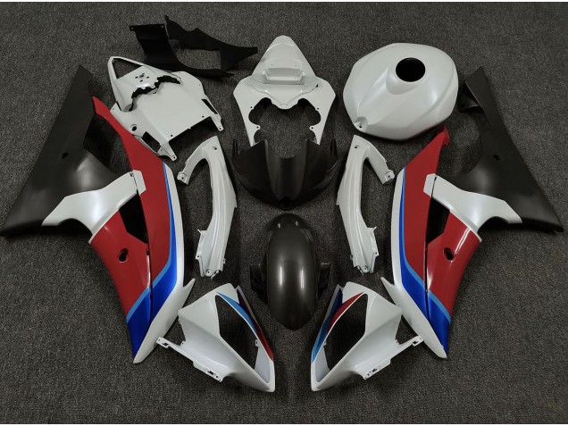 White Red and Blue 2008-2016 R6 Motorcycle Fairings