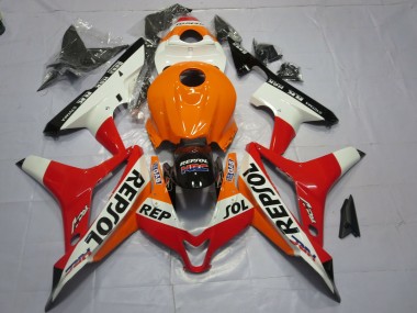 White Repsol 2007-2008 CBR600RR Motorcycle Fairings