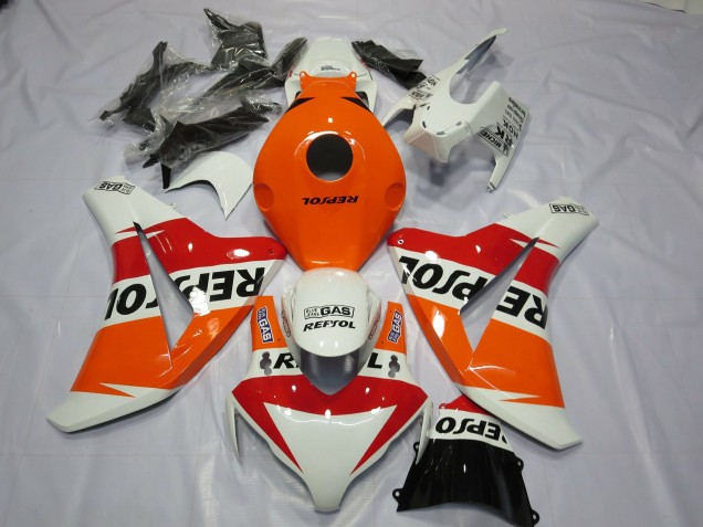 White Repsol Design 2008-2011 CBR1000RR Motorcycle Fairings