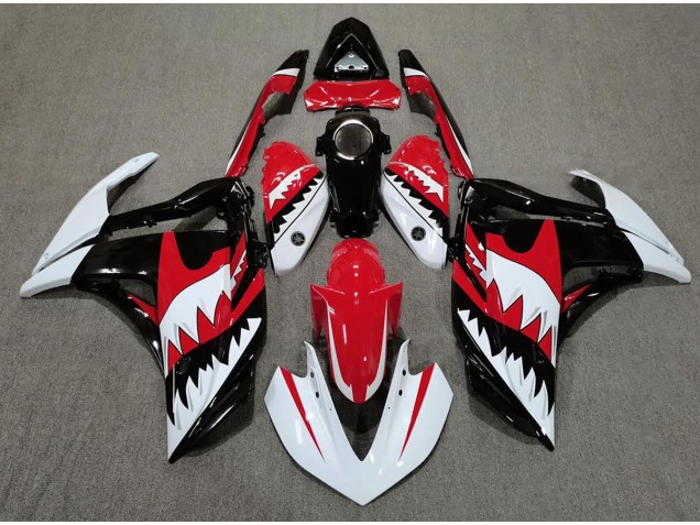 White Shark & Red 2015-2018 R3 Motorcycle Fairings