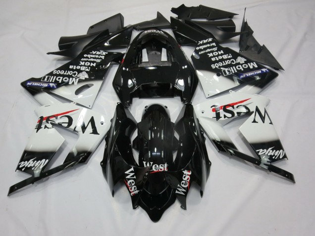 White West 2004-2005 ZX10R Motorcycle Fairings