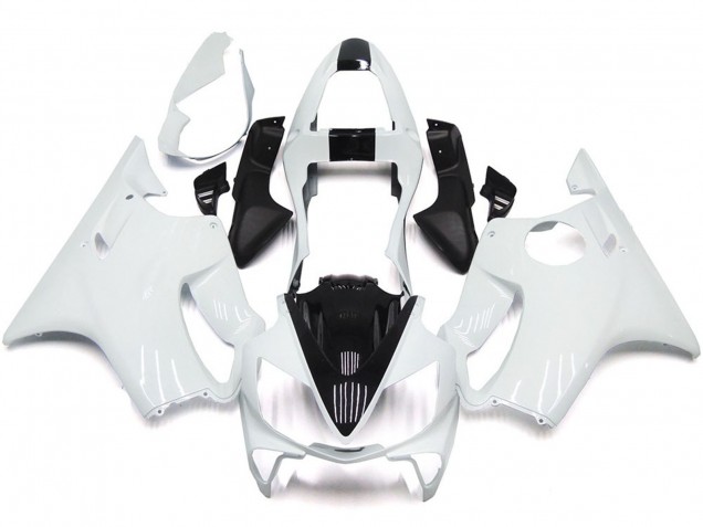 White and Black 2001-2003 CBR600 F4i Motorcycle Fairings