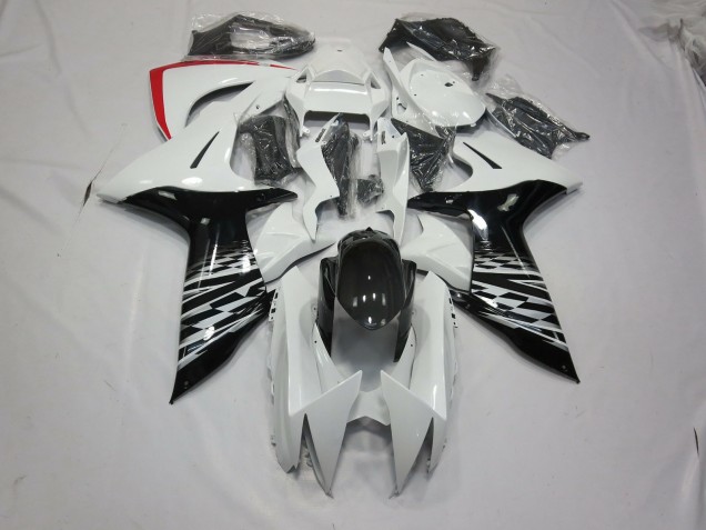 White and Black 2011-2024 GSXR 600-750 Motorcycle Fairings