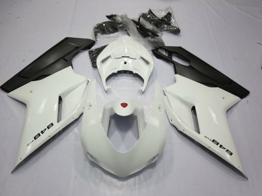 White and Black 848 2007-2014 Ducati 848 1098 1198 Motorcycle Fairings
