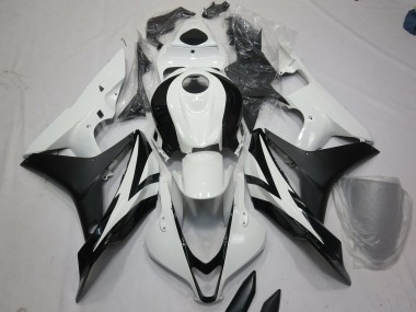 White and Black OEM Style 2007-2008 CBR600RR Motorcycle Fairings
