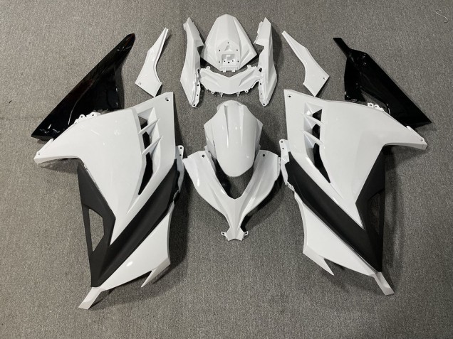 White and Black Sharp Gloss 2013-2018 Ninja 300 Motorcycle Fairings