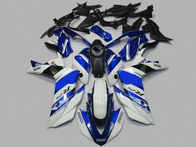 White and Blue 2015-2018 R3 Motorcycle Fairings