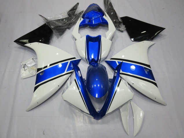 White and Blue Design 2012-2014 R1 Motorcycle Fairings White and Blue Design 2012-2014 R1 Motorcycle Fairings