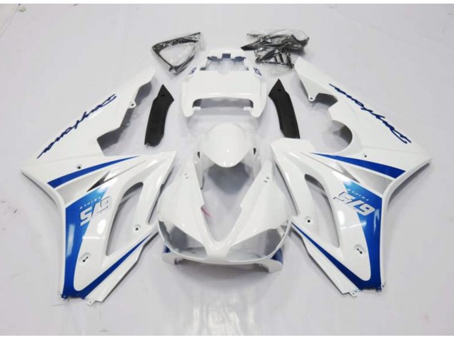 White and Blue Style 2006-2008 Daytona 675 Motorcycle Fairings