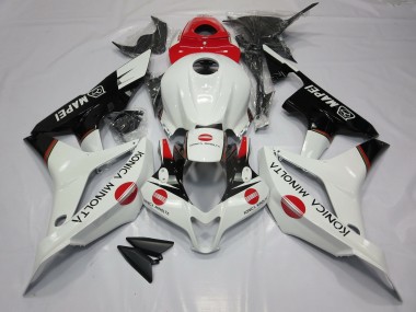 White and Red KM 2007-2008 CBR600RR Motorcycle Fairings
