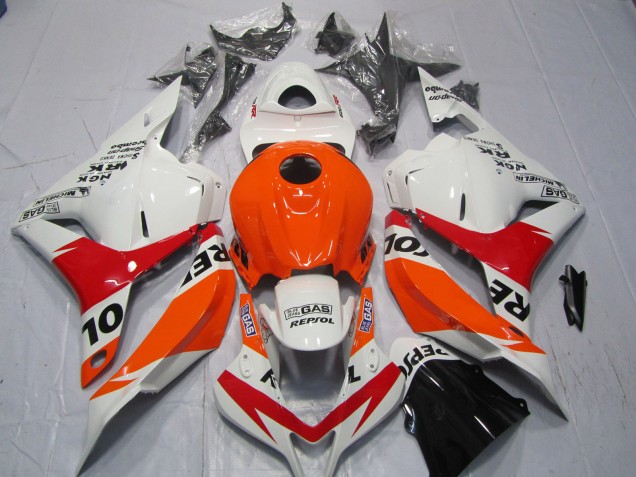 White and Red Repsol 2009-2012 CBR600RR Motorcycle Fairings