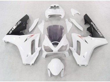 White w Black lowers 2006-2008 Daytona 675 Motorcycle Fairings