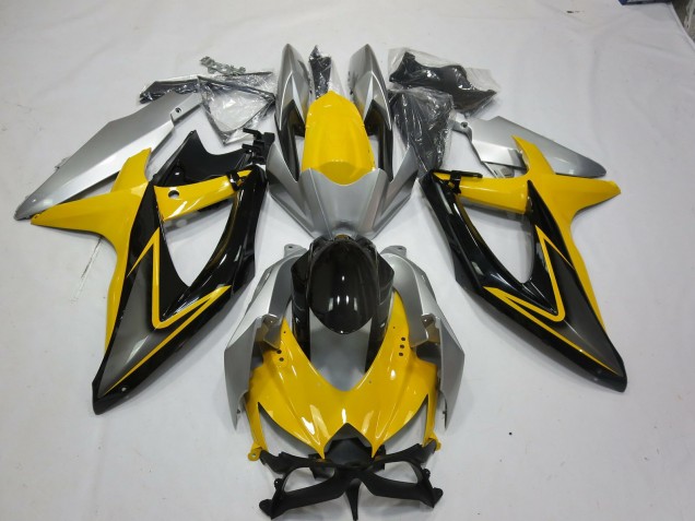 Yellow Black 2008-2010 GSXR 600-750 Motorcycle Fairings