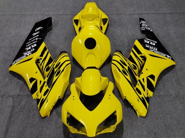 Yellow Black Flame 2004-2005 CBR1000RR Motorcycle Fairings