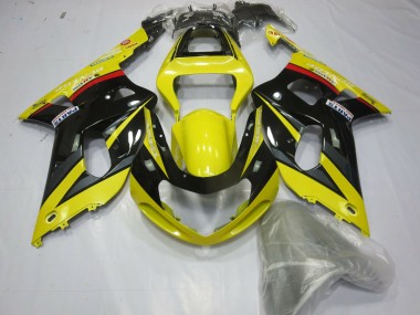 Yellow Black and Grey 2001-2003 GSXR 600-750 Motorcycle Fairings