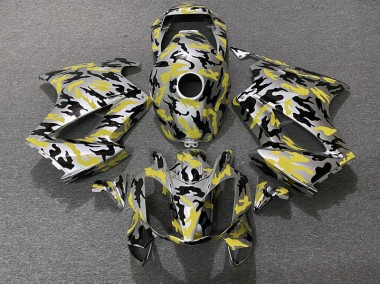 Yellow Camo 2002-2012 VFR800 Motorcycle Fairings
