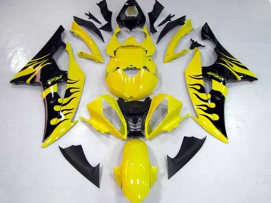 Yellow Flame 2008-2016 R6 Motorcycle Fairings