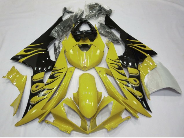 Yellow Flame Style 2008-2016 R6 Motorcycle Fairings Yellow Flame Style 2008-2016 R6 Motorcycle Fairings