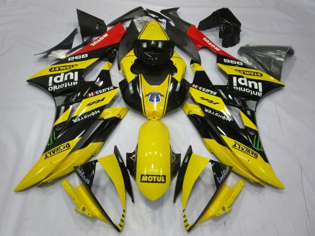 Yellow Motul 2006-2007 R6 Motorcycle Fairings