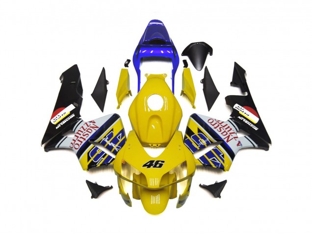 Yellow Nastro Azzurro 46 2003-2004 CBR600RR Motorcycle Fairings