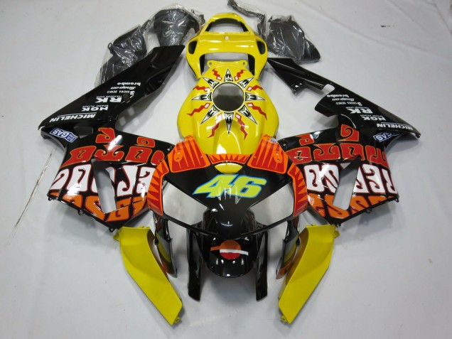 Yellow Rossi 2005-2006 CBR600RR Motorcycle Fairings