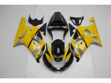 Yellow and Black 2001-2003 GSXR 600-750 Motorcycle Fairings